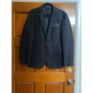 Hugo Boss Mens Black Cotton Denim Sport Coat/Blazer SZ 40R